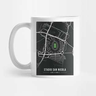 Stadio San Nicola Map Design - Black Mug